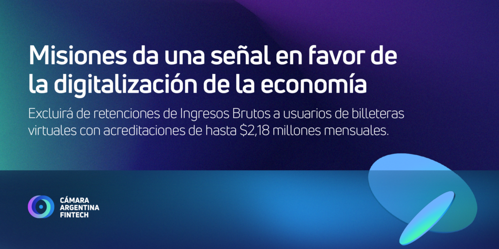 Misiones exención de retencion de Ingresos brutos a transferencias con billeteras virtuales