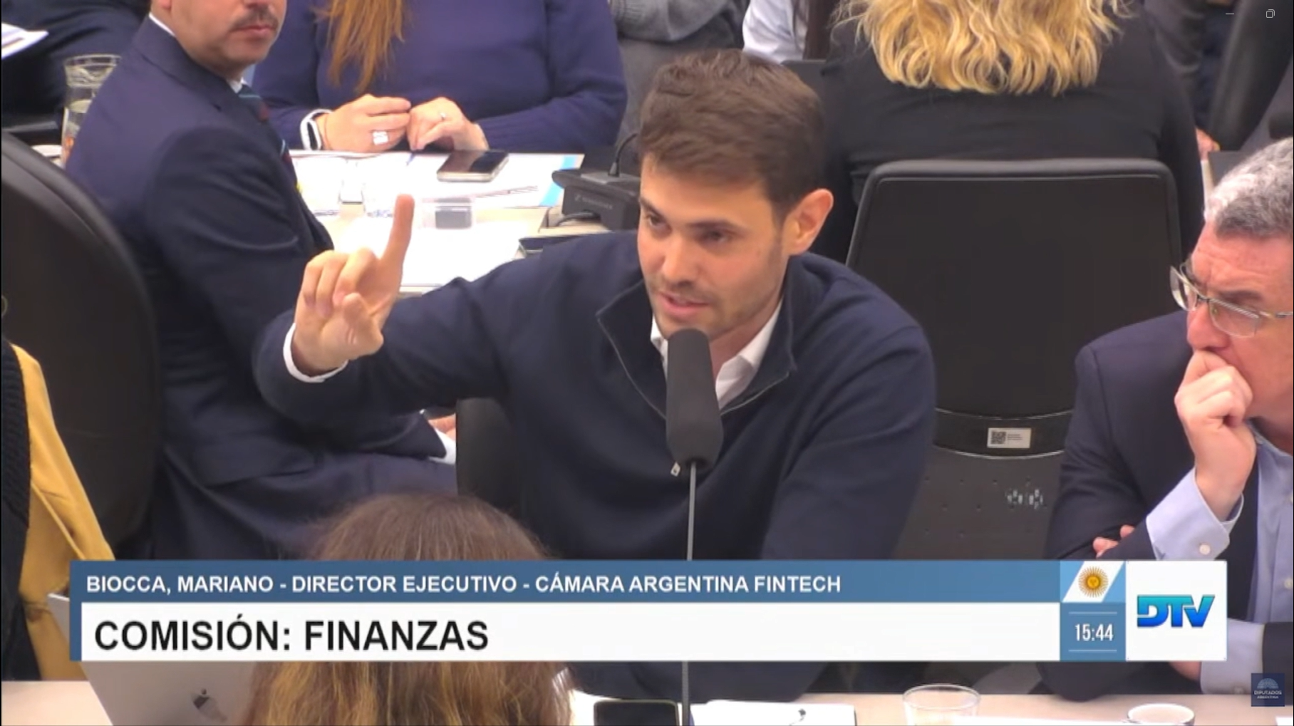 Mariano Biocca expone ante la Comisión de Finanzas de la Cámara de Diputados de la Nación.
